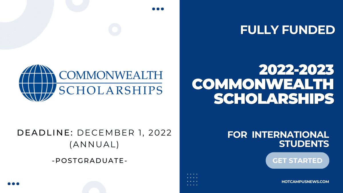 Commonwealth Scholarships For International Students