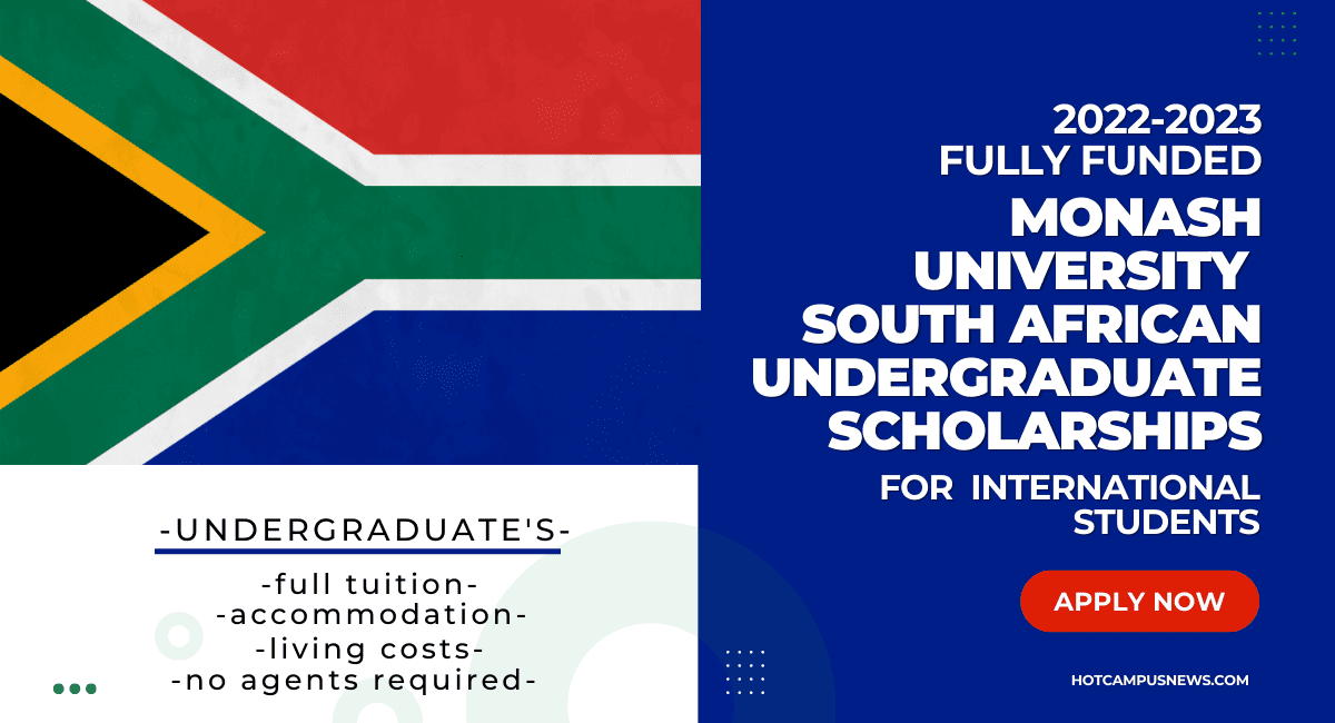 Monash University South African Undergraduate Scholarships
