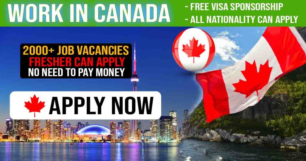 Unskilled Visa Sponsorship Jobs In Canada For Foreigners